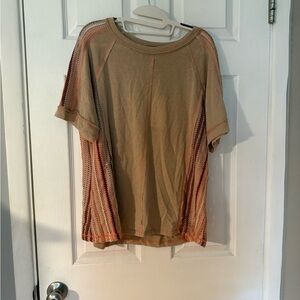 Tan and Orange Shirt